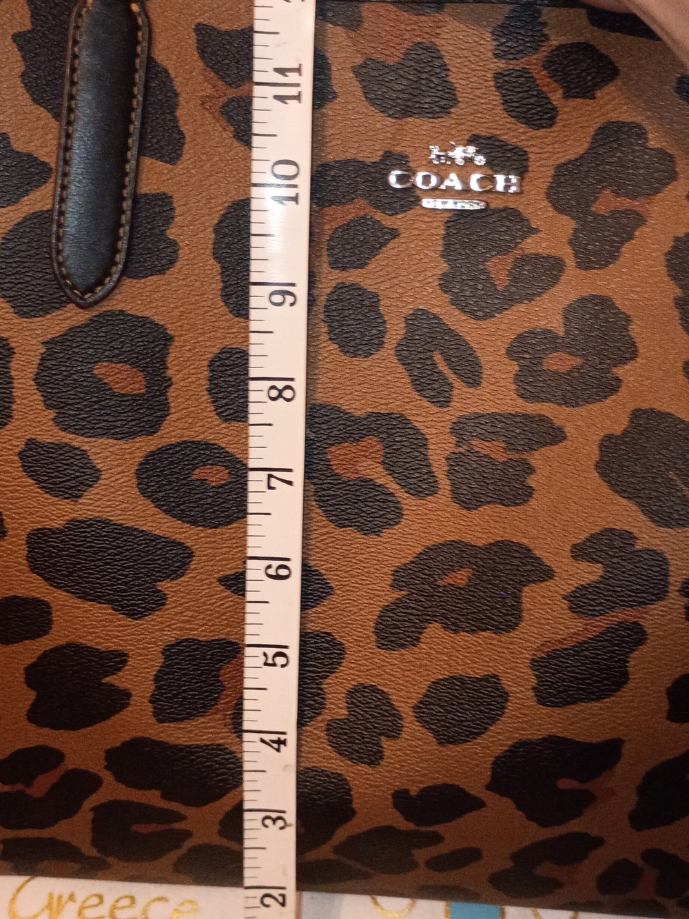 Large Coach City Tote Bag Not Available Retail Leopard Print Great Condition - Picture 11 of 16